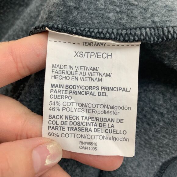 Under Armour Crop Hoodie Womens XS Extra Small Gray UA Taped Fleece Sweatshirt - Picture 10 of 13